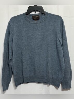 Black Brown 1826 Merino Wool Sweater Italy Office Siren 90s Minimalist Slate XL